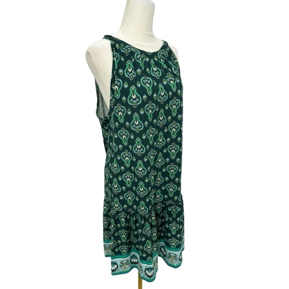 NWT Ann Taylor LOFT Women’s Sz XL Medallion Mini Halter Swing Dress Summer Green - Picture 4 of 8